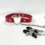 Jewelled Nipple Clamps With Collar - Image 2