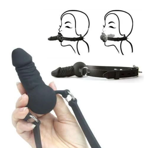 Untitled design (7) Penis Shape 2 in 1 Gag - Image 1